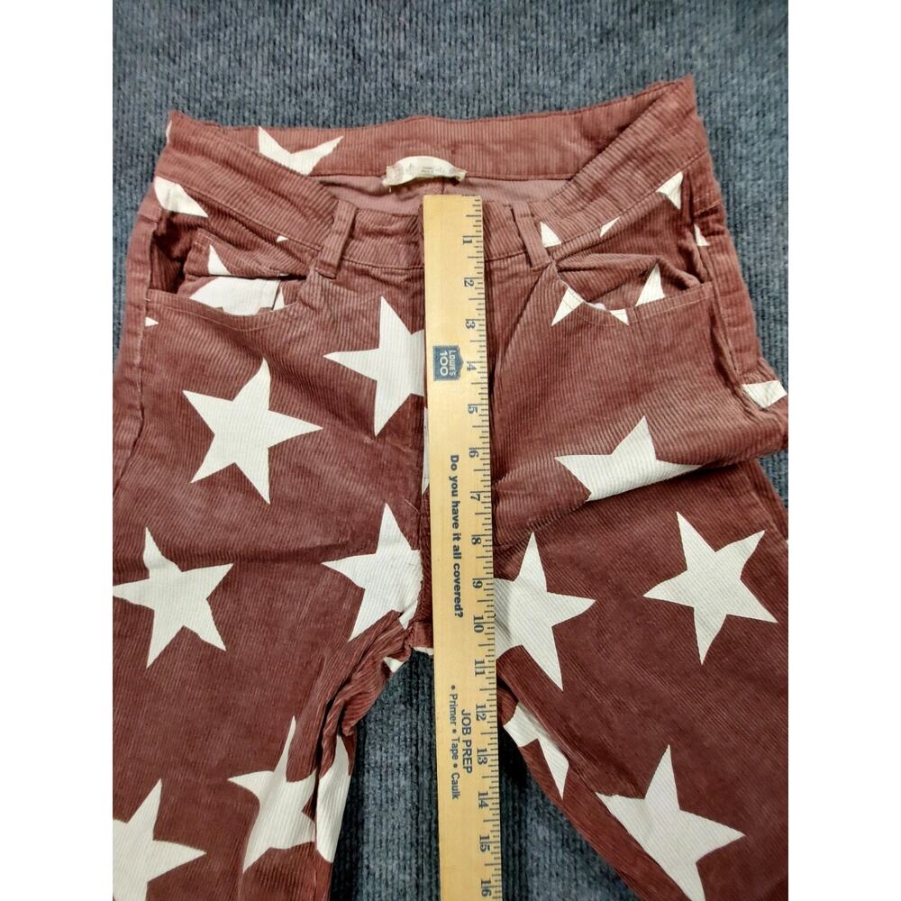 Altar'd State Star Print Corduroy Flare Pants Dusty Rose Mauve Bell Bottoms M - Picture 5 of 9